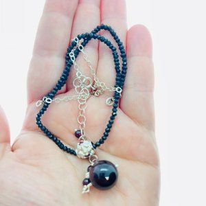 925 SS crystal gemstone good luck beaded necklace